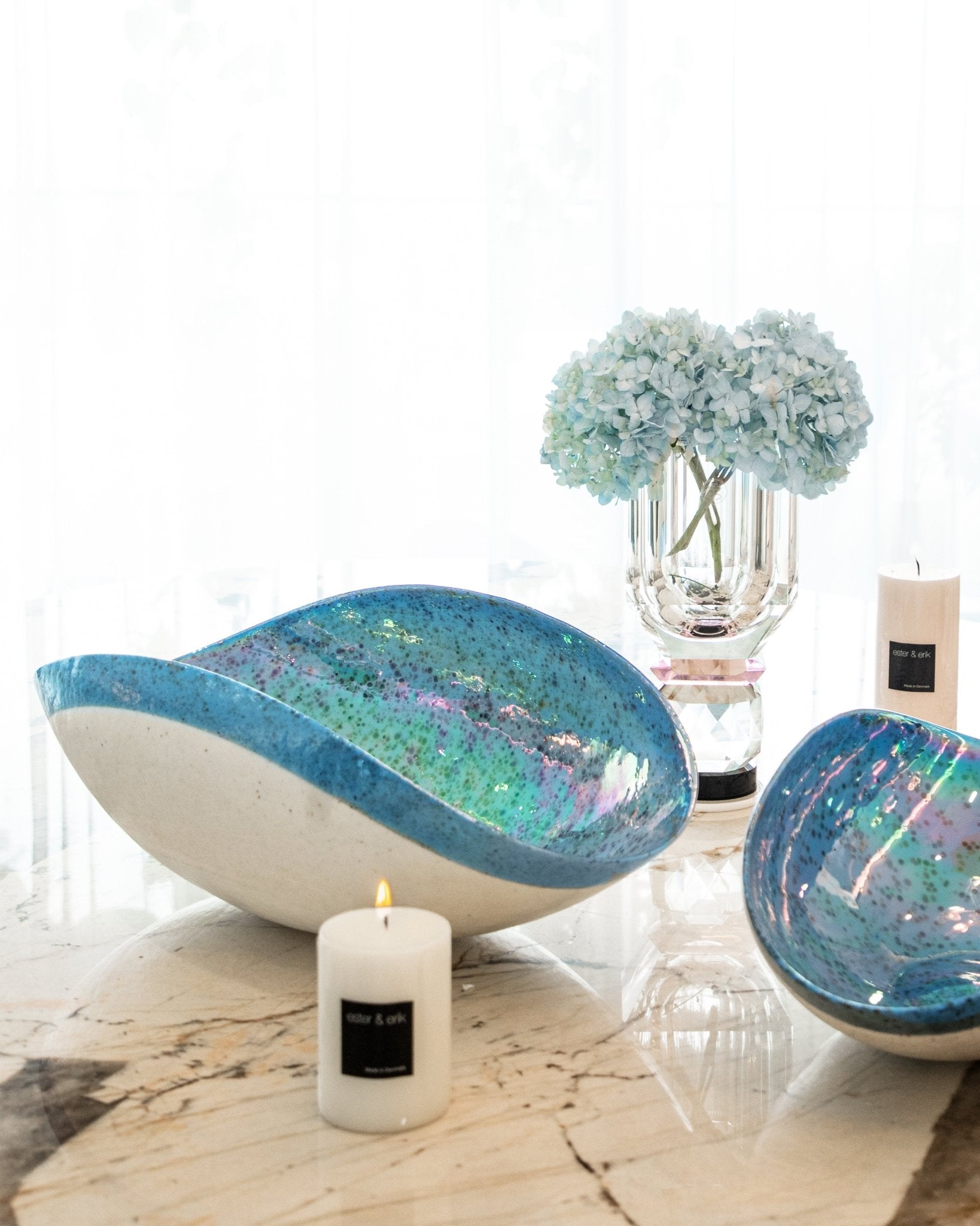 Zaffiro large folded bowl – Maison SIA