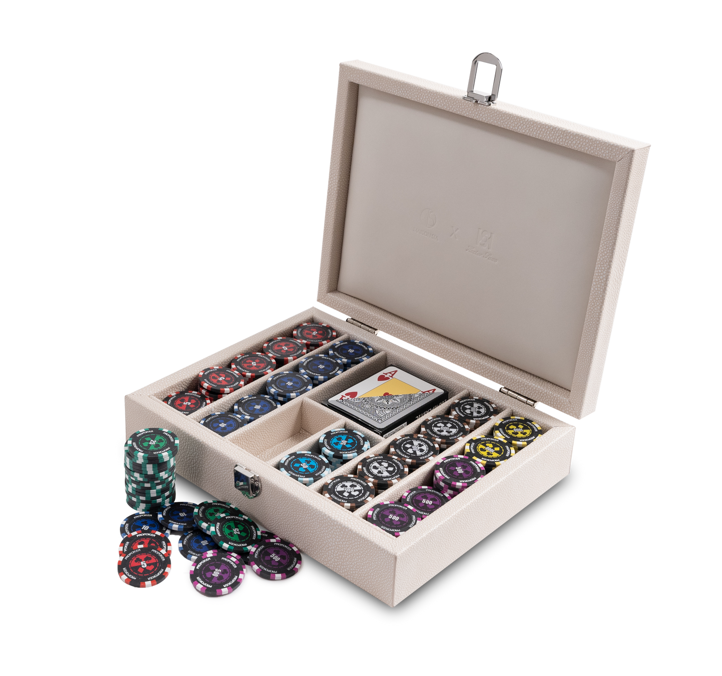 Poker Set Shagreen Effect leather Maison SIA