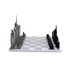 Sky - Stainless Steel London Vs Dubai Edition Chess Board - Maison SIA